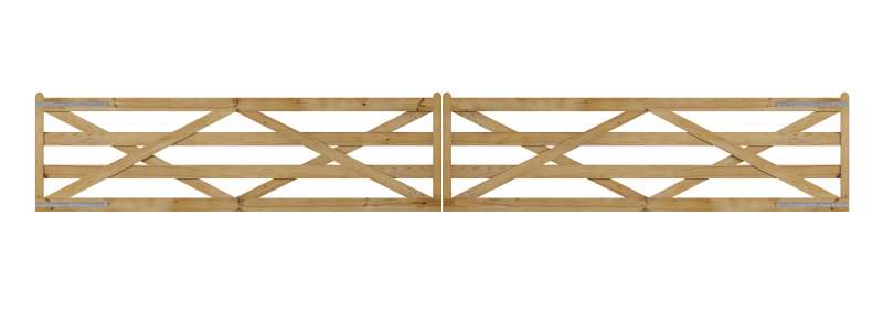 Barrière anglaise - Double ouverture symétrique