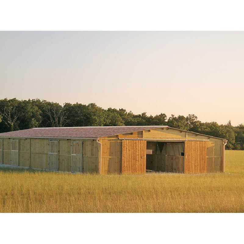 Barns - Ensemble de boxes 3 m x 3 m - Bois panneaux