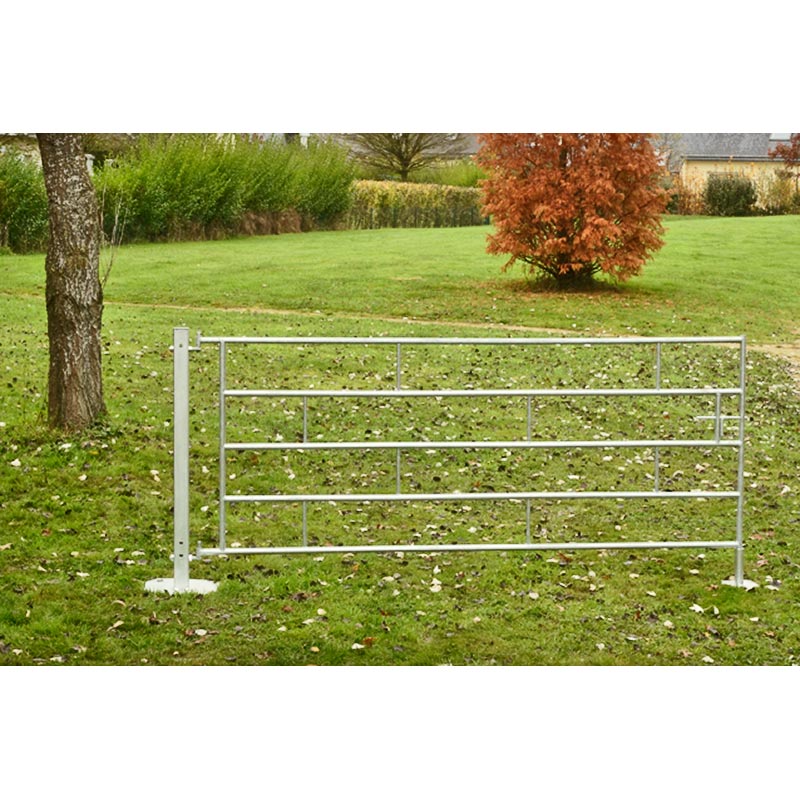 Barrière - 5 lisses extensibles - Acier galvanisé