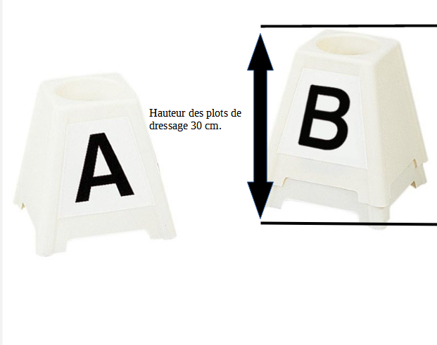 Plots de dressage - Lettres adhésives