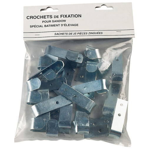 Crochets zingués - Pour fixation de sandow