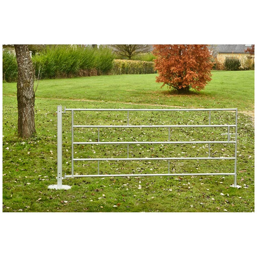 Barrière - 5 lisses extensibles - Acier galvanisé