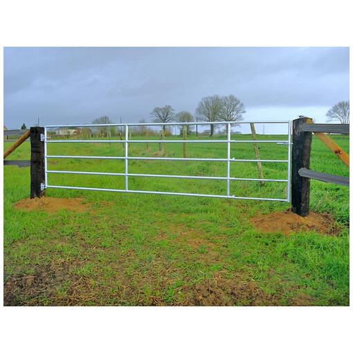 Barrière - 5 lisses extensibles - Acier galvanisé