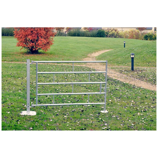 Barrière - 5 lisses extensibles - Acier galvanisé
