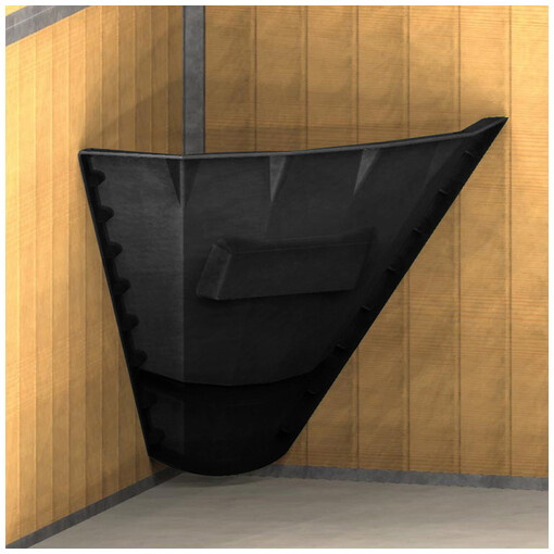 Râtelier d'angle noir - Abrivert