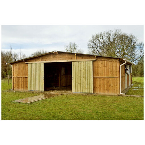 Barns - Ensemble de boxes 3,5 m x 3 m - Bois panneaux