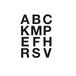 12 lettres adhésives - Pour supports métalliques de dressage